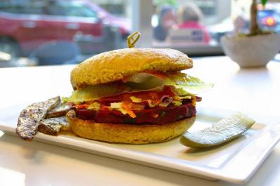 First Bite beet burger