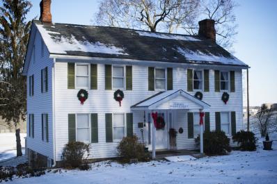 Van Kirk Homestead Museum in Snow