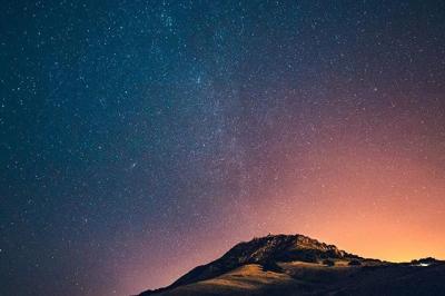 Stars over mountain