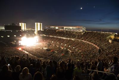 Crowd in Ohio Stadium during Buckeye Country Superfest