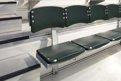 The Southern Bleacher Elite Seat II features a curved backrest for each seat