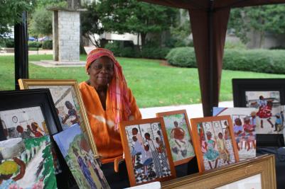 folk art festival display