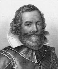 A portrait of the famed European explorer Captain John Smith.
