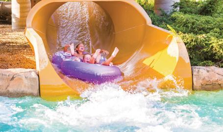 Deep River Waterpark yellow slide