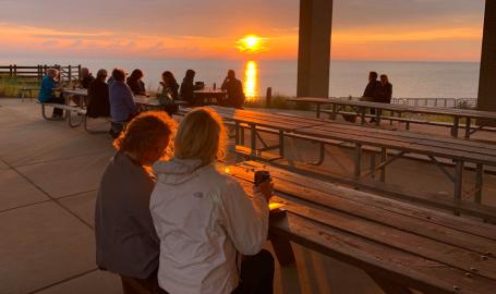 Dig the Dunes Trail Stop dining at sunset
