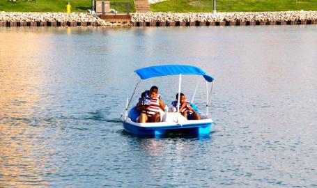 East Chicago Marina paddleboat rentals