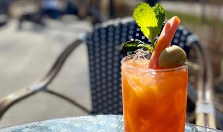 Goblin and the Grocer drink on patio