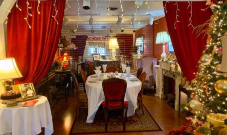 Merrillville florist and tea room red velvet room