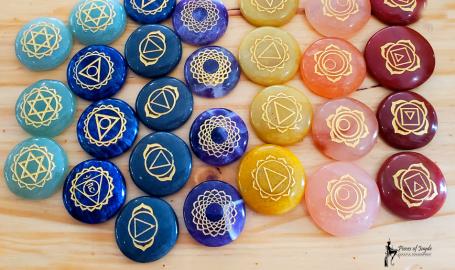 Pieces of Jayde Chakra gemstones