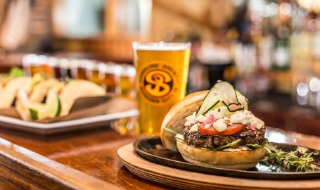 Shoreline Brewery burger