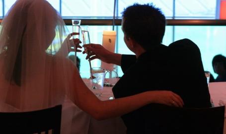 Stadium Bride and Groom