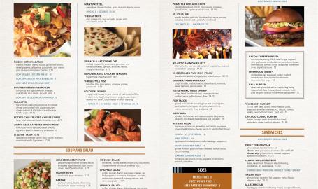 Stadium Lunch & Dinner Menu