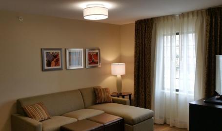 Staybridge Suites Merrillville Hotel sleeper sofa