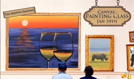 Canvas Painting With Cocktails At White Rhino Dyer In 46311