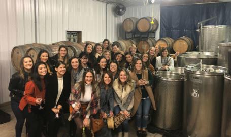 South Shore Brew Bus group at brewery