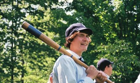 Deep River Grinders Baseball Player
