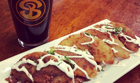 Old World Pierogis at Shoreline Brewery