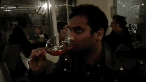 Aziz Ansari Wine Gif