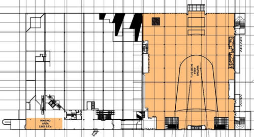 Map of Cruise Terminal 19 second floor layout