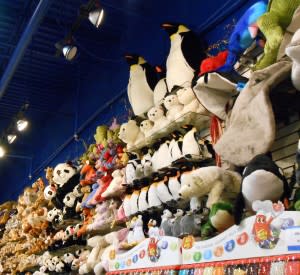 Look at all the toy animals at Inside Scoop! 