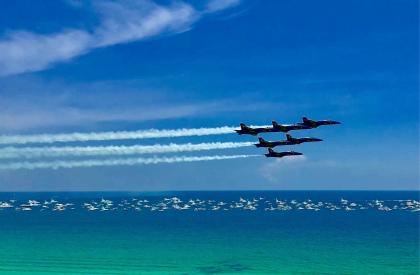 Blue Angels Practice Private Charter Pontoon Boat Rental