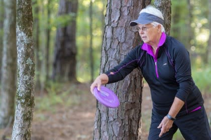 Disc Golfer Sylvia Voakes in Bowling Green