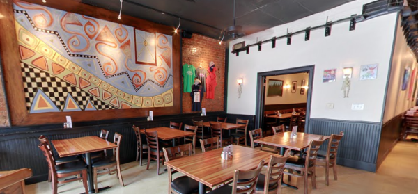 Indoor dining area at Amici in Athens, GA