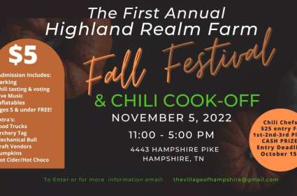 Highland Realm Blueberry Farm - Fall Festival & Chili Cook-off
