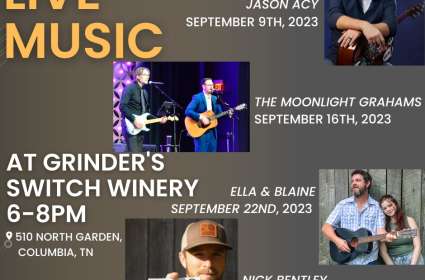 Live Music at Grinder's Switch Winery