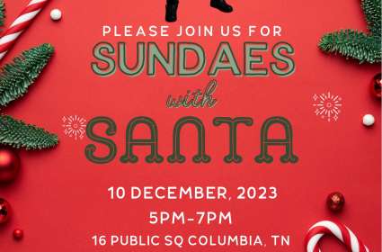 Sundaes with Santa at Hattie Jane's Creamery