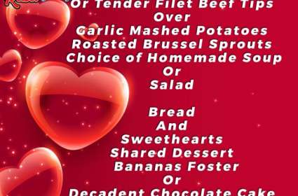 Valentines Dinner at The Rebel Bar and Grill