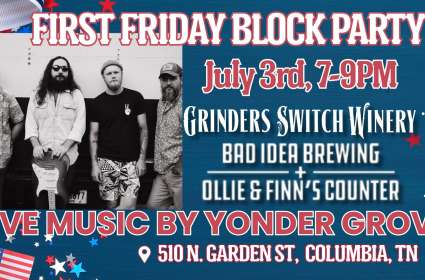 July First Fridays Block Party with Yonder Grove
