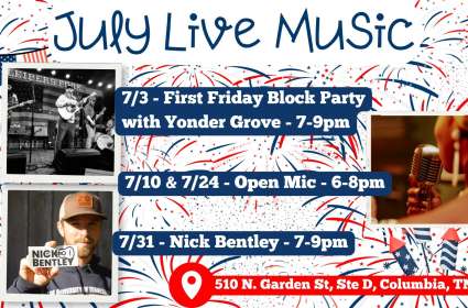 July Live Music at Grinder's Switch