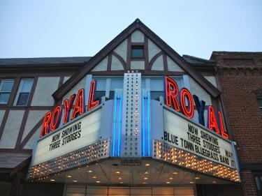 Royal Theater has a free summer movie series. Royal Theater marquee