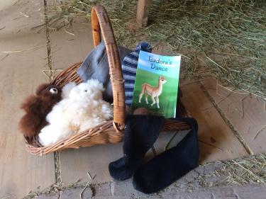 Shop with the Alpacas Some of Montrose Farms finished fleece goods