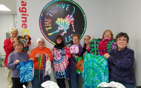 Group Tour at the Tie Dye Lab