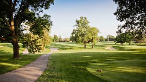 -	Sunny Path Along The Course At Meadowbrook at Clayton In Clayton, Ohio