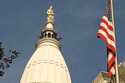 Tippecanoe County Courthouse & flag