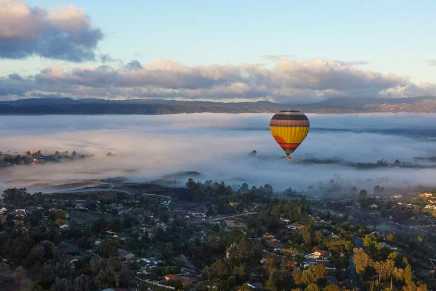 hot air balloon rides california
