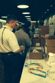 Delegates help with the Feed Hope Project