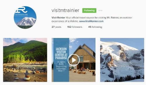 Visit Rainier Instagram