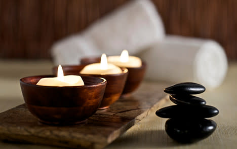 Spa Hot Rocks and Candles