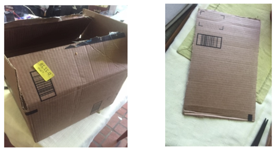 Cardboard Box and cutoff side flap