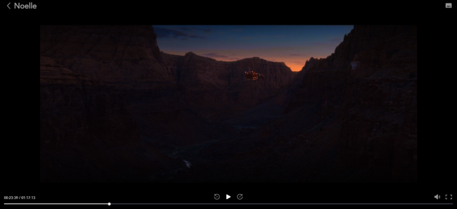 Screenshot of "Noelle" at the Grand Canyon