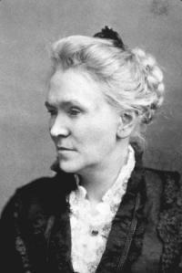 Matilda Joslyn Gage - Suffragette - black and white photo of Matilda