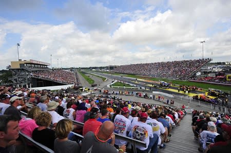 U.S. Nationals drag racing view from grandstands