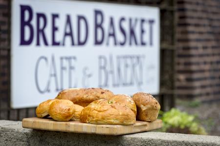 Bread Basket sign with bread
