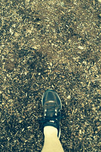 Juanita hits the trails, where sharing the paths with other runners even involves giving and taking