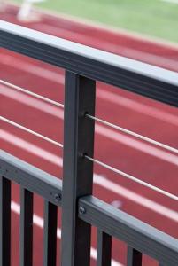 Custom railing system from Southern Bleacher Co.