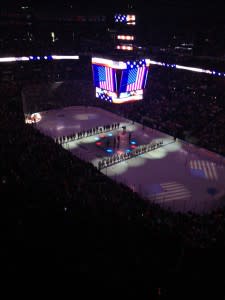 Hockey arena aerial
